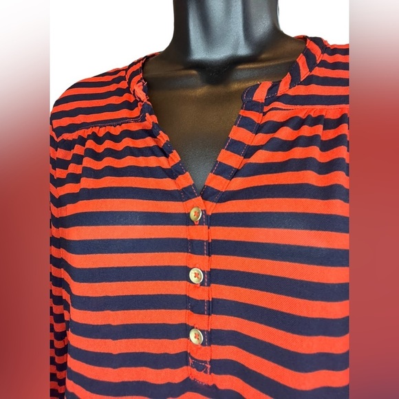Outback Red Sheer Top navy blue & red/orange size M - Picture 5 of 10